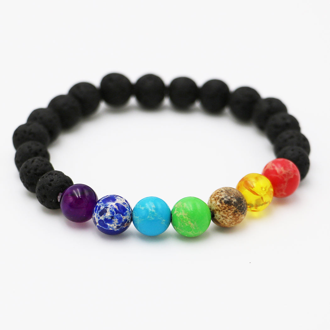 2024 Chakra stone rainbow bracelet