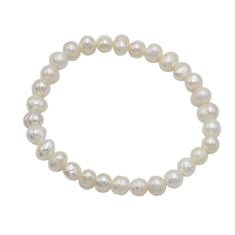 High Luster Freshwater Pearl Stretch Bracelet, 2.25" (10mm)