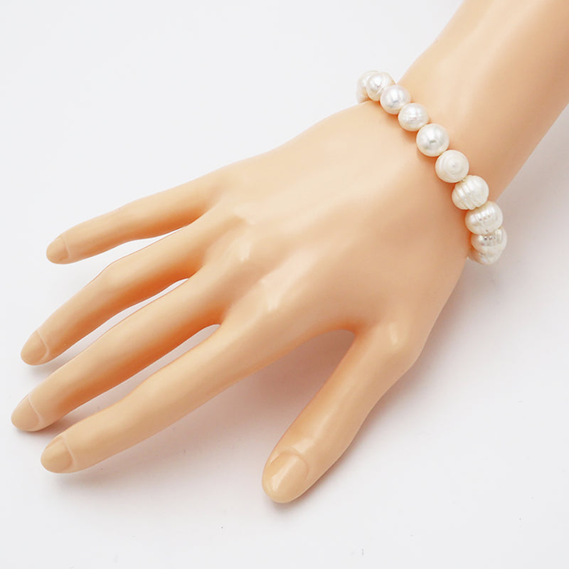 High Luster Freshwater Pearl Stretch Bracelet, 2.25" (10mm)