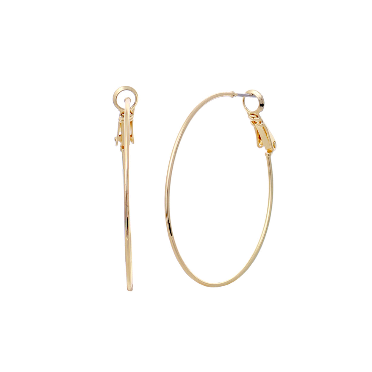 Thin Bead selling Hoop Earrings with Gold or Silver Plating