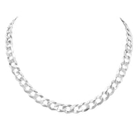 Made In Italy Sterling Silver Curb Chain (8 Inches Bracelet)