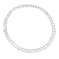 Made In Italy Sterling Silver Curb Chain (8 Inches Bracelet)