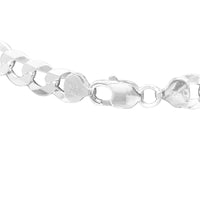 Made In Italy Sterling Silver Curb Chain (8 Inches Bracelet)