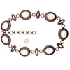 Cowgirl Chic Statement Western Linked Conchos With Natural Howlite Stones On Waist Chain Belt (Natural Howlite Copper Tone, Large-XLarge, 40"+7.5" Extender)