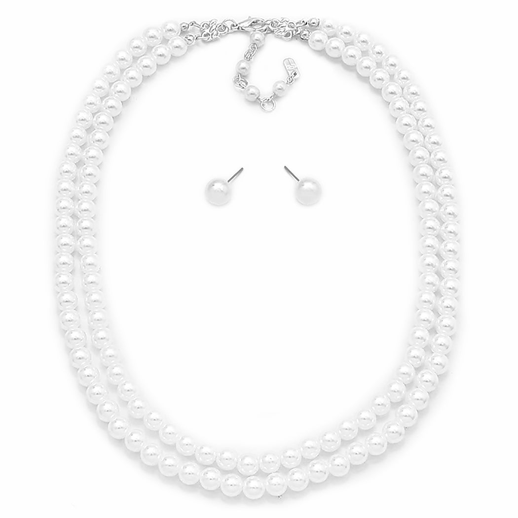 Buy Diamond Choker Necklace Set, Big Pearl Necklace, Pearl Earrings, & Earring  Set, Necklace Pearl Set,