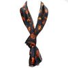 Women's Spooktacular Halloween Fun Print Lightweight Fashion Scarf (Smiling Jack-O-Lanterns BLACK)