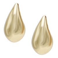 Women's Chic Dipped Chunky Drops Hypoallergenic Post Back Earrings (Large Gold Dipped, 1.75")