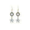 12 Gauge Shotgun Shell Spent Bullet With Dangle Star Earrings, 2"