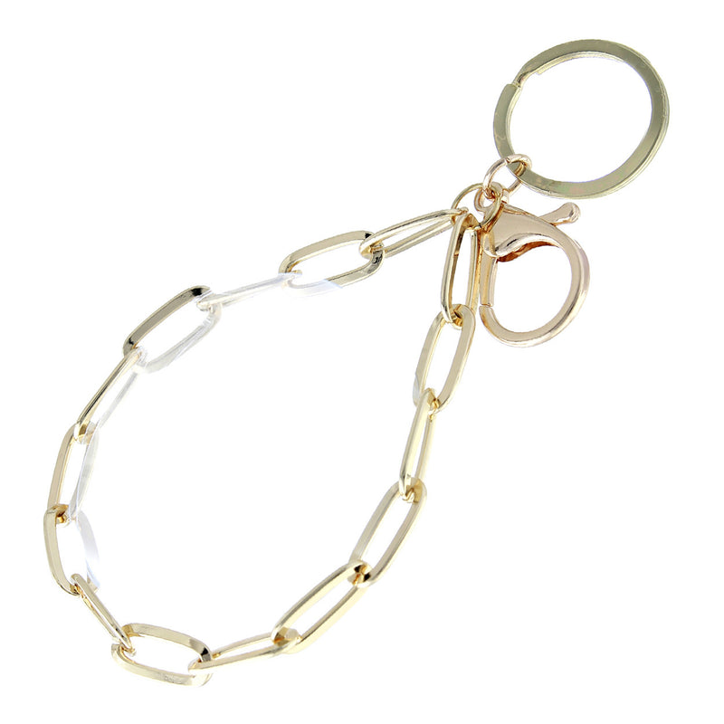 Keychain LV Accessory Wrist Strap with Removable Key Ring Gold-Tone
