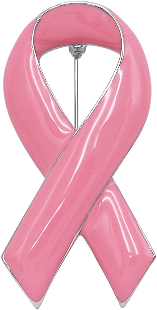 Breast Cancer Awareness Pink Ribbon Jewelry Lapel Pin - Pink Ribbon Metal  Lapel Pin - Pink Awareness Brass Lapel Pin