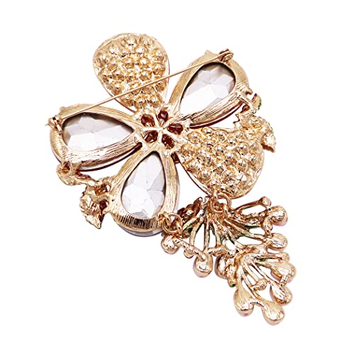 Beautiful Crystal Rose with Pearl Brooch Pin – Beautiful Things