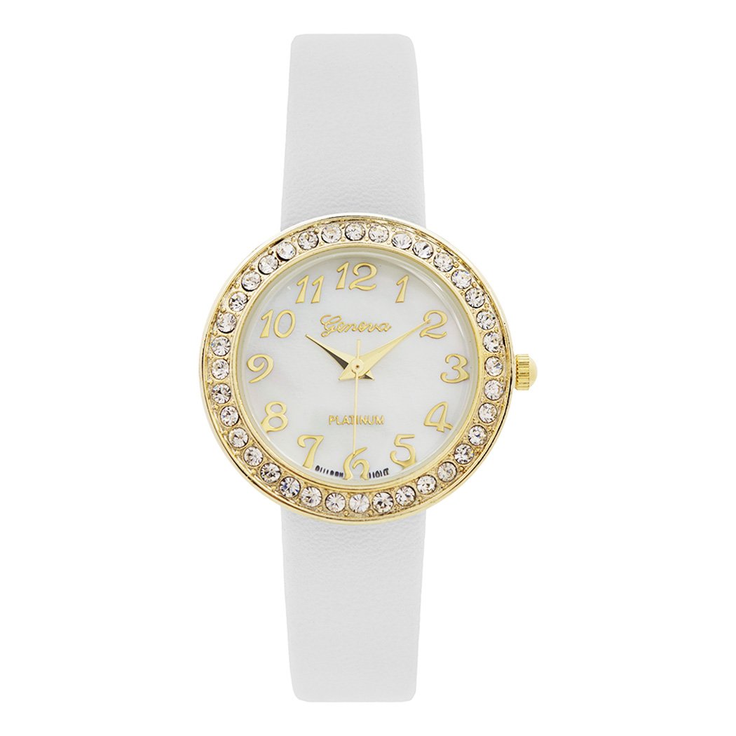 Geneva women's hot sale watch platinum