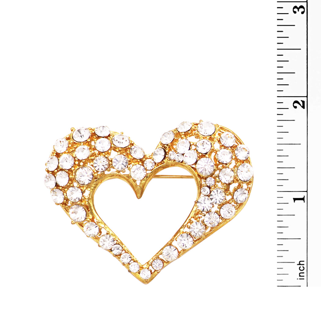 Heart shaped clearance brooches and pins