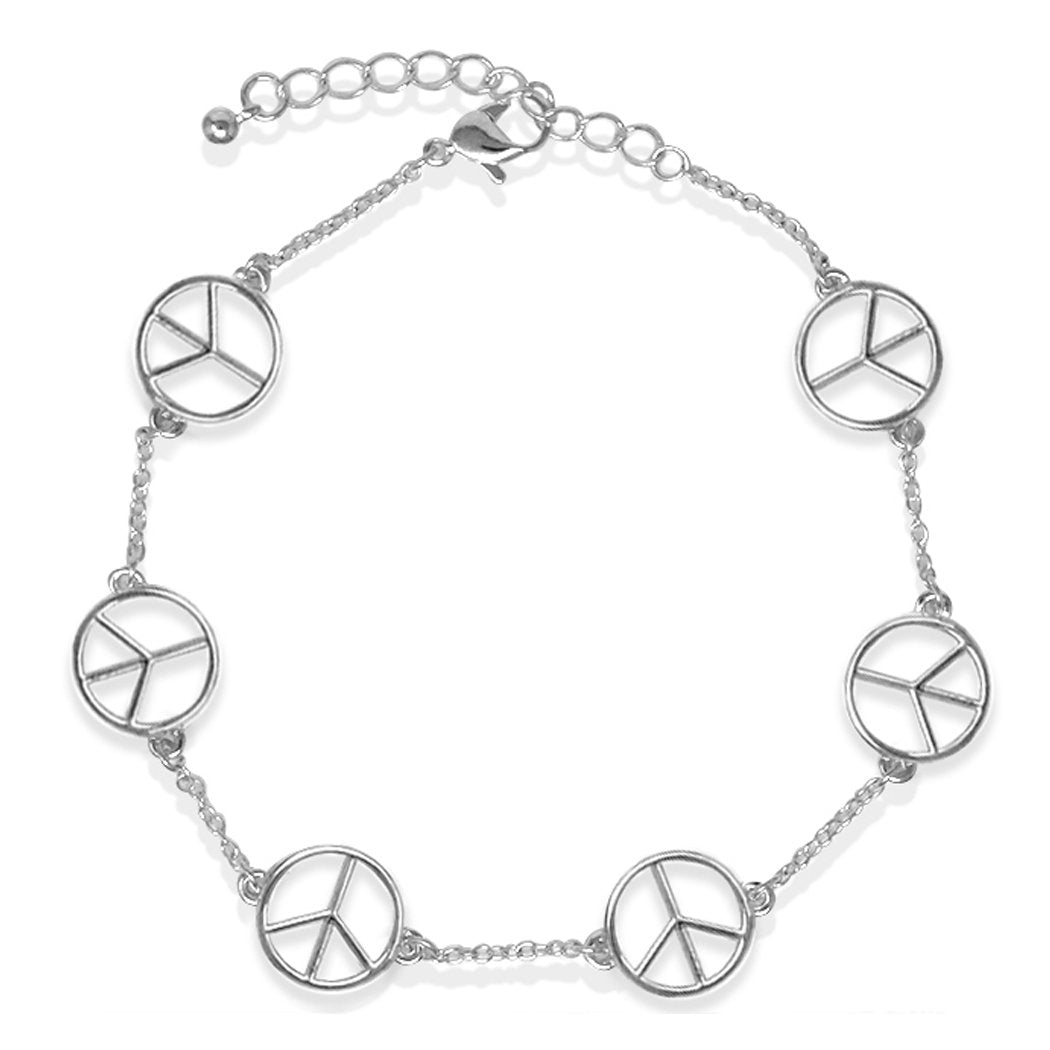 Peace sign clearance ankle bracelet