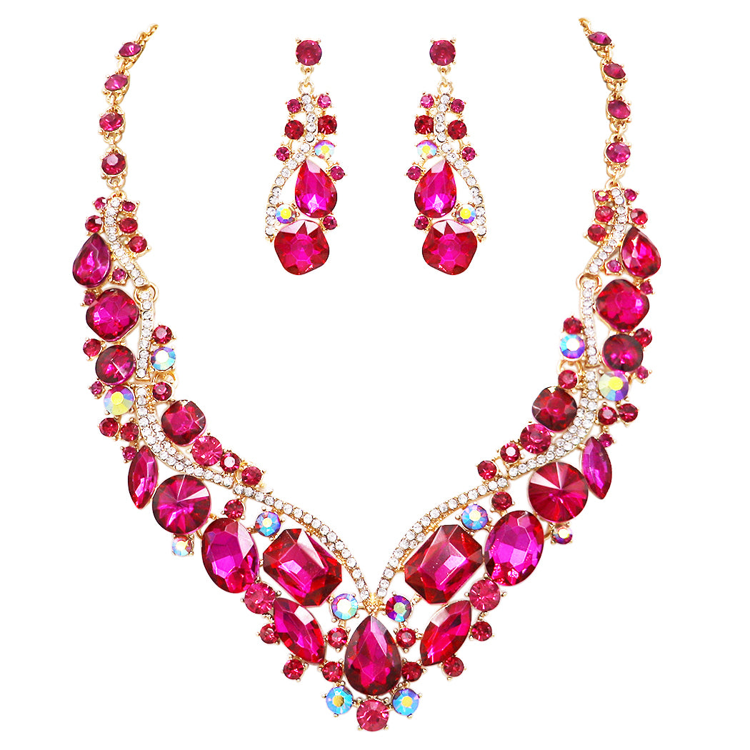 Brado Jewellery Dark Pink Diamond Choker Necklace Jewellery Set for Women  and Girls at Rs 129/piece | Katargam | Surat | ID: 2850309575730