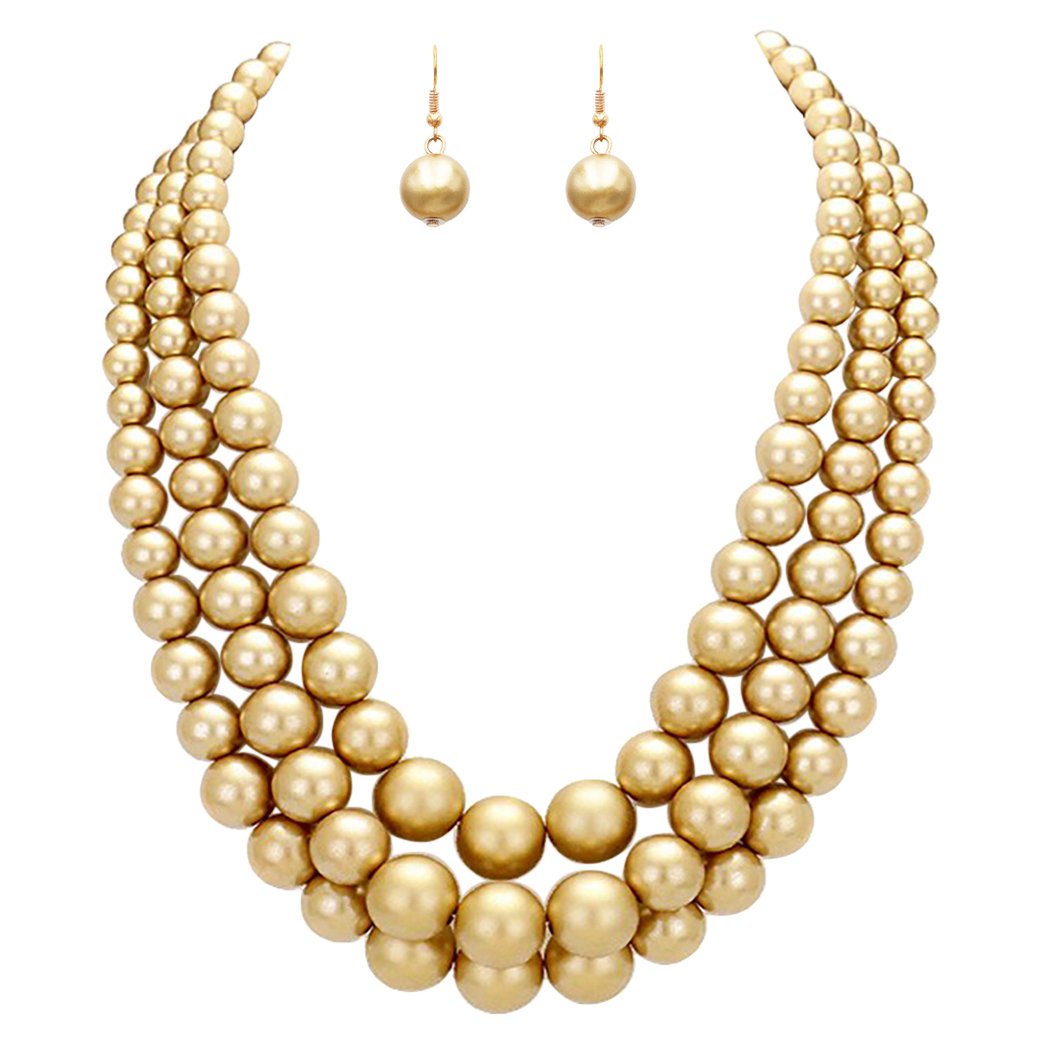 Illusion 30 Inch Pearl Necklace Multi Strand Bridesmaid Jewelry In