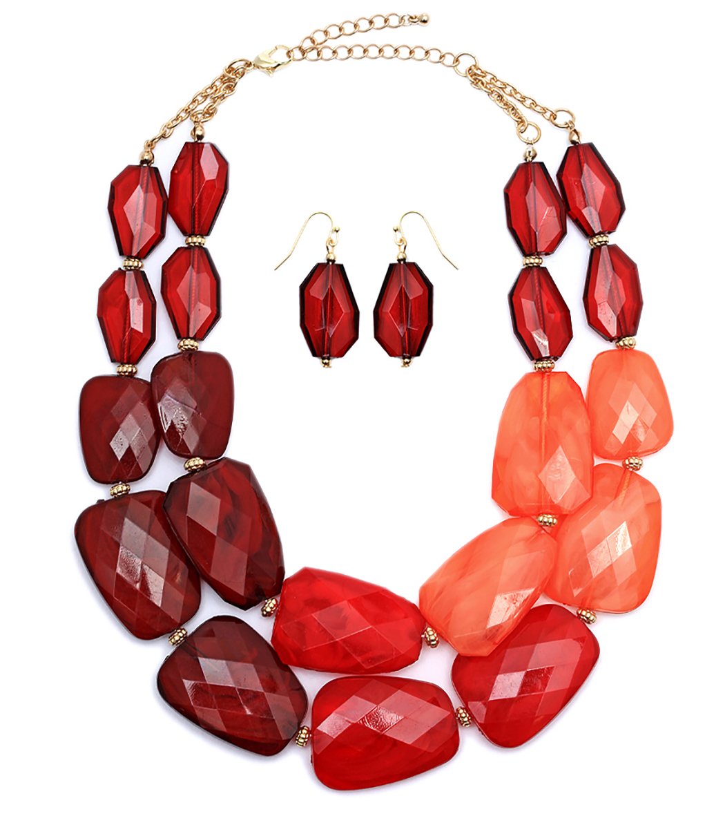 Chunky on sale red earrings