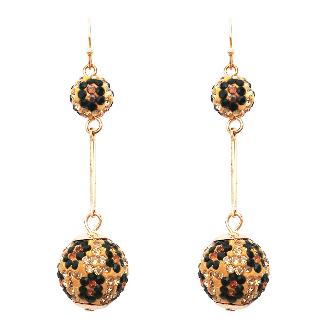 Leopard print sale dangle earrings