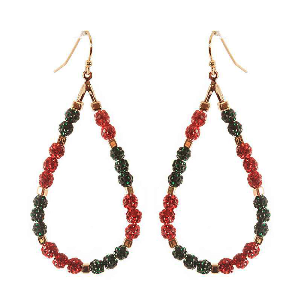 Polished & pavé bead deals dangle earrings