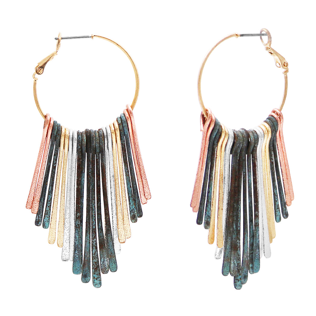 Hoop tassel earrings, Statement earrings, Tassel discount jewelry