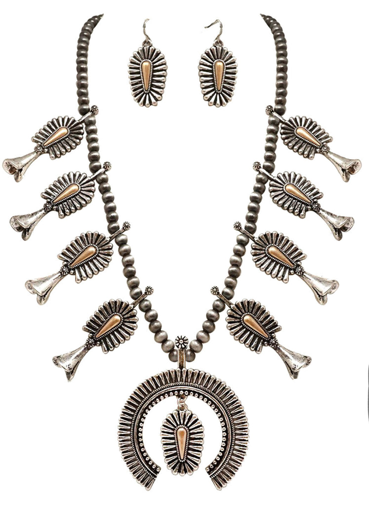 Western Squash Blossom Necklace Set