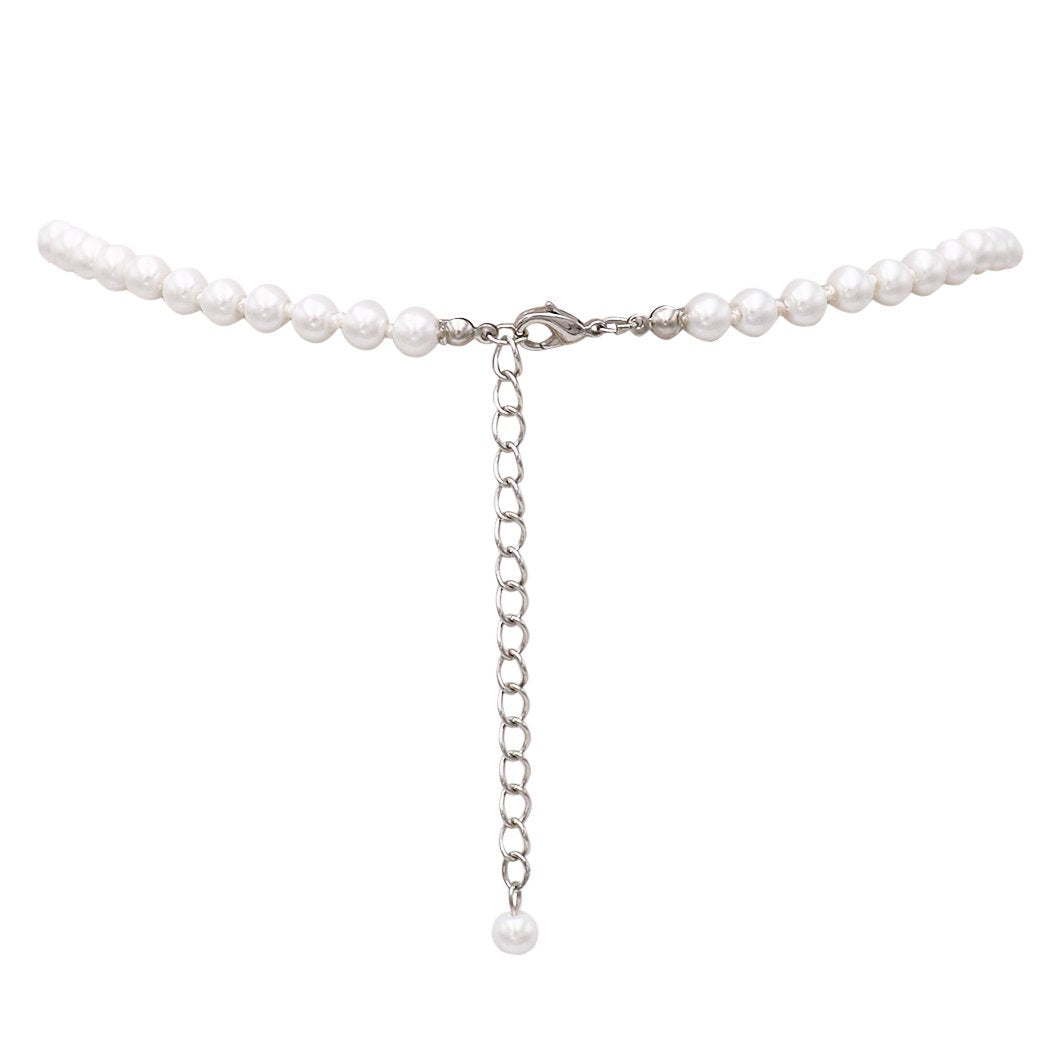 Knotted faux pearl on sale necklace