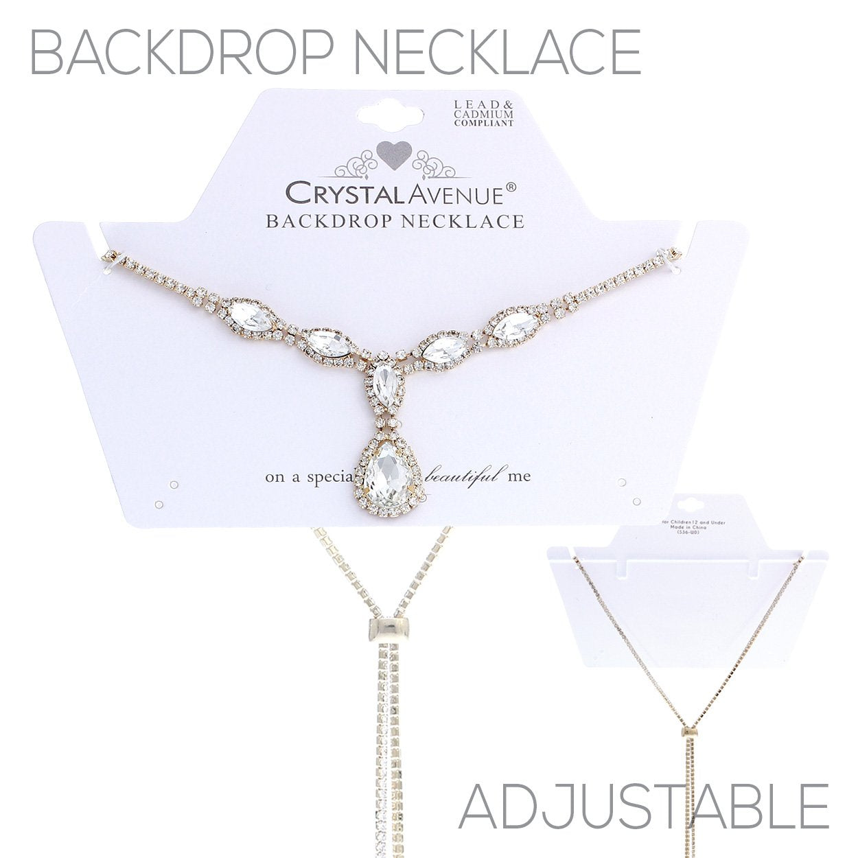 Rhinestone backdrop sale necklace