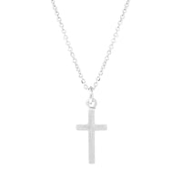 Cross Pendant Necklace (Silver Tone)