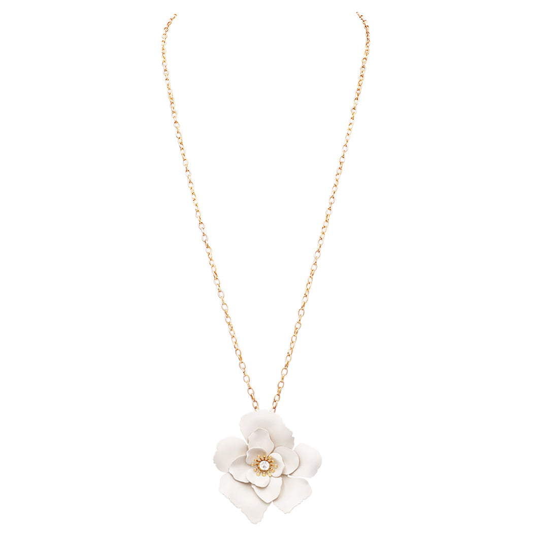 Kate spade jewelry gold tone cute lotus flower pendant necklace unique  elegant | eBay