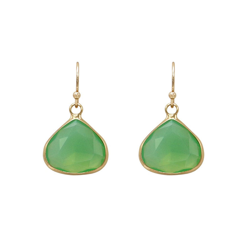 Crystal Teardrop Dangle Earrings (Green) – Rosemarie Collections