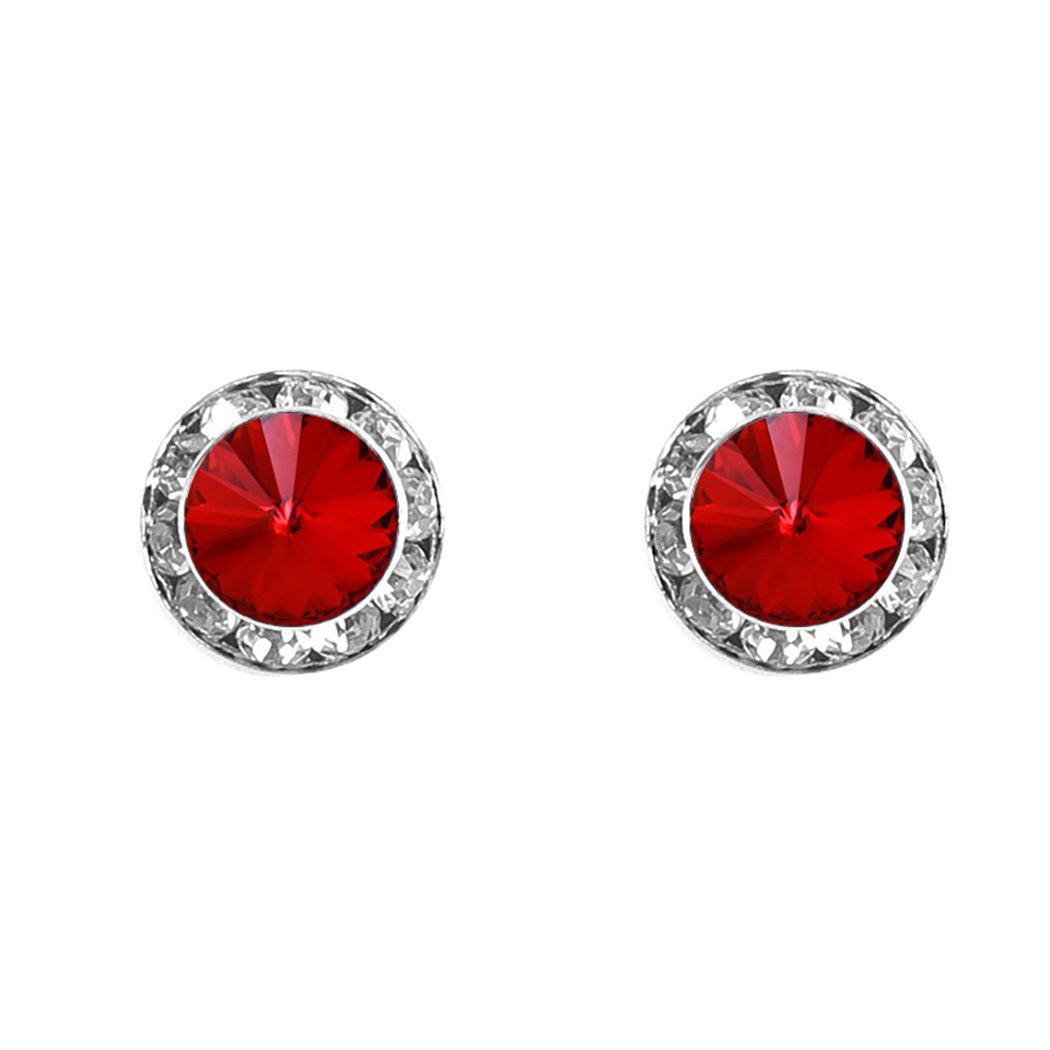 Buy Red Large Circle Statement Hoop Huggie Hinged Stud Earrings, Metal,  not-applicable at Amazon.in