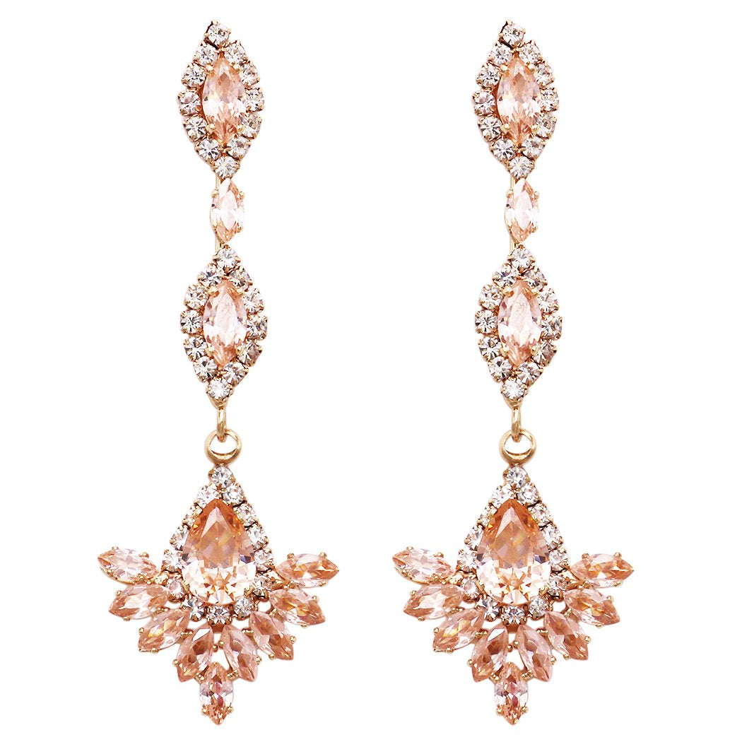 Cubic zirconia hot sale chandelier earrings