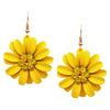 Women's Sunshine Yellow Daisy Flower Earrings