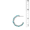 Southwestern Turquoise Howlite Hoop Hypoallergenic Post Earrings, 30mm