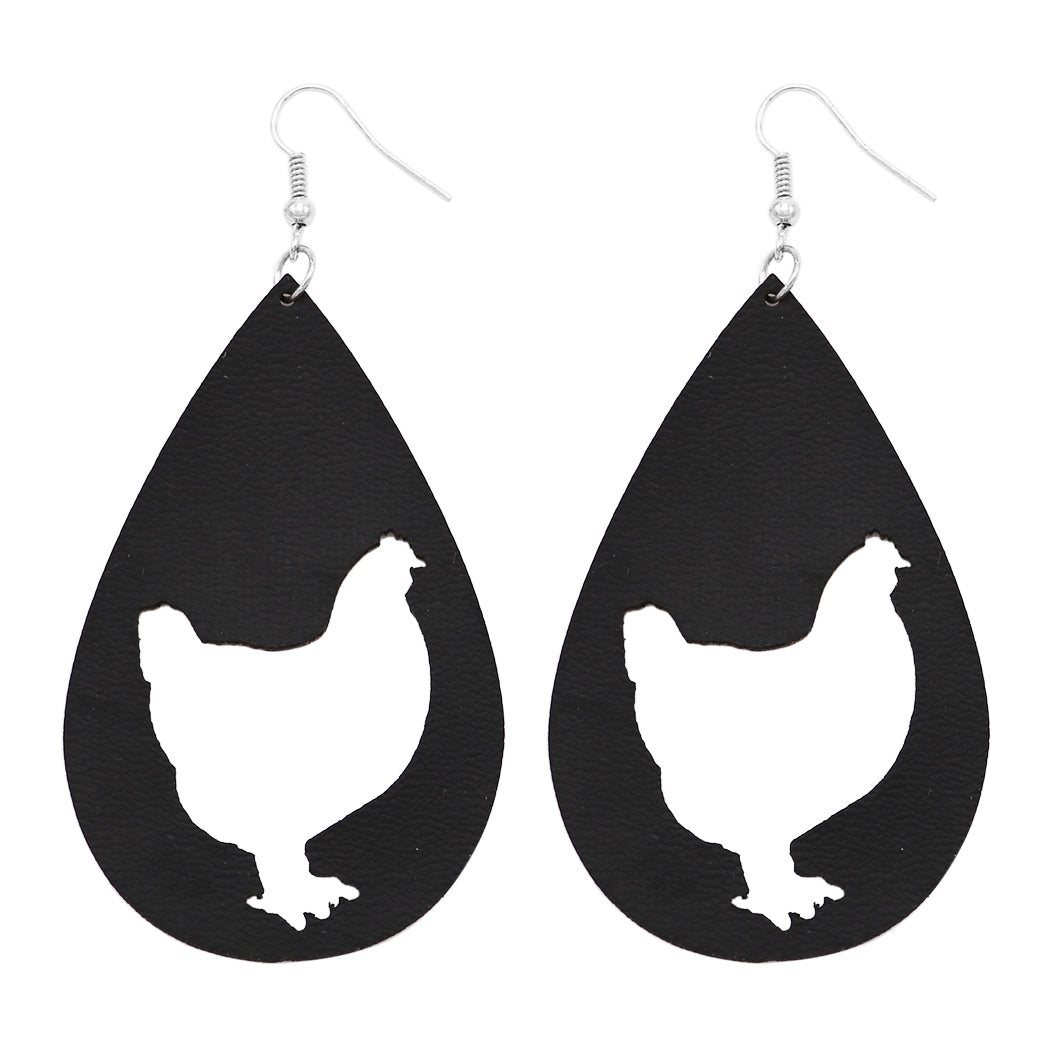 Free-range unmatched chicken good earrings