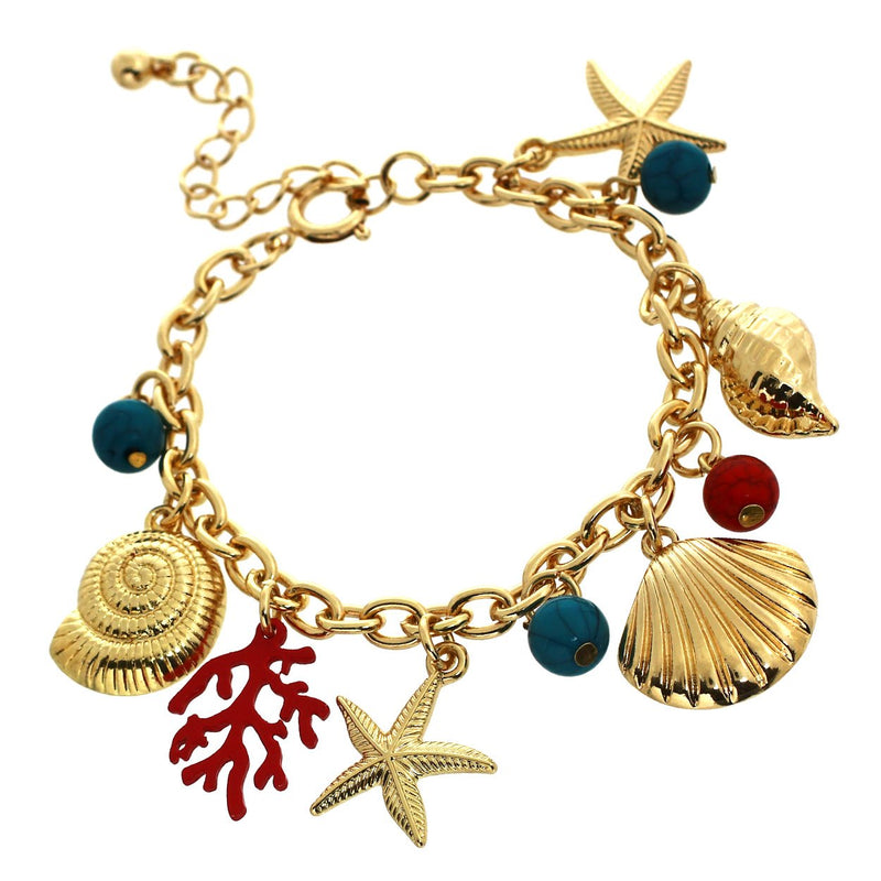 Trendy Beach Theme Dangle Charm Bracelet – Rosemarie Collections