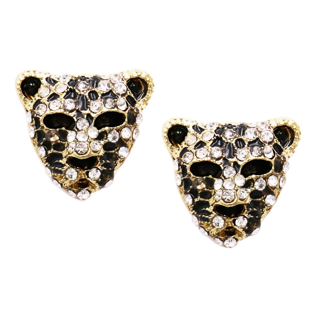 Gold on sale leopard earrings