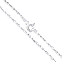 Made In Italy Sterling Silver Serpentine Chain Necklace, 16-18" (16 Inches)