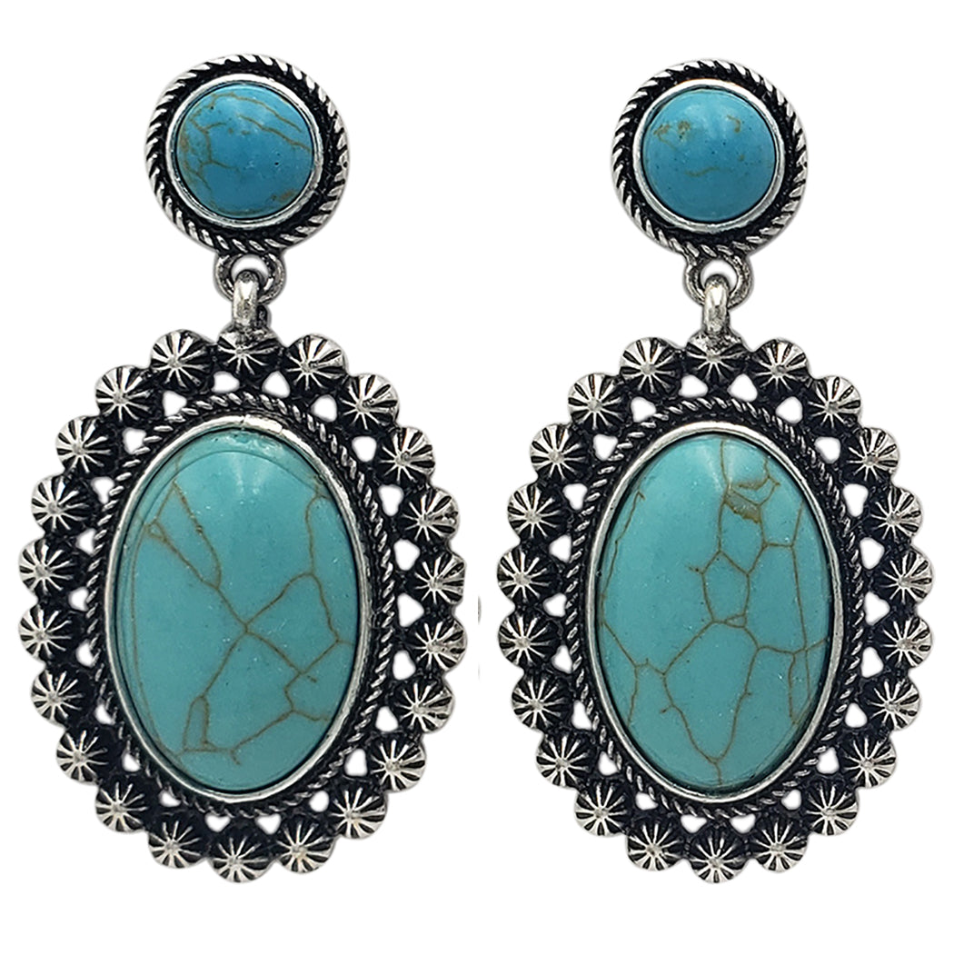 Sandhya Western Earrings In Mint Green – AG'S