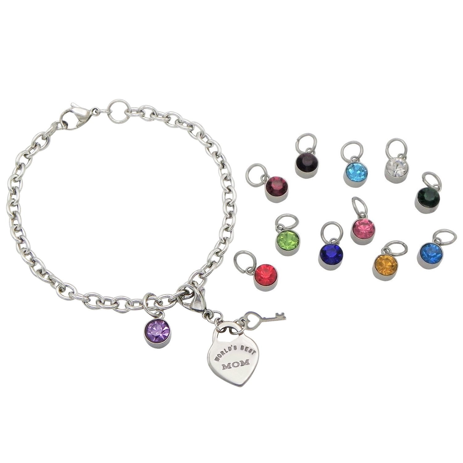 Birthstone charms deals for mothers