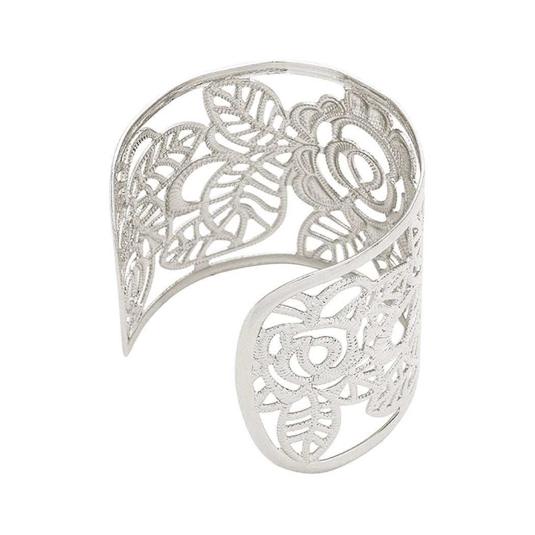 Embossed 3 Inch Floral Tape - Silver - BR-7537-11 – Belagio