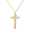 Religious Gold Dipped Crucifix Cross Pendant Necklace