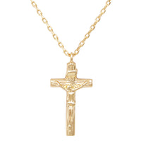 Religious Gold Dipped Crucifix Cross Pendant Necklace