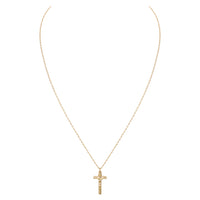 Religious Gold Dipped Crucifix Cross Pendant Necklace