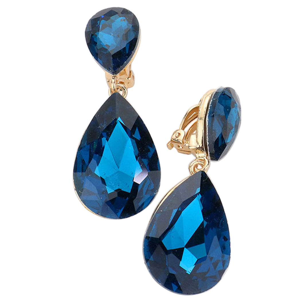 Traditional Peacock Jhumka Earrings for Women – Dark Blue | FashionCrab.com